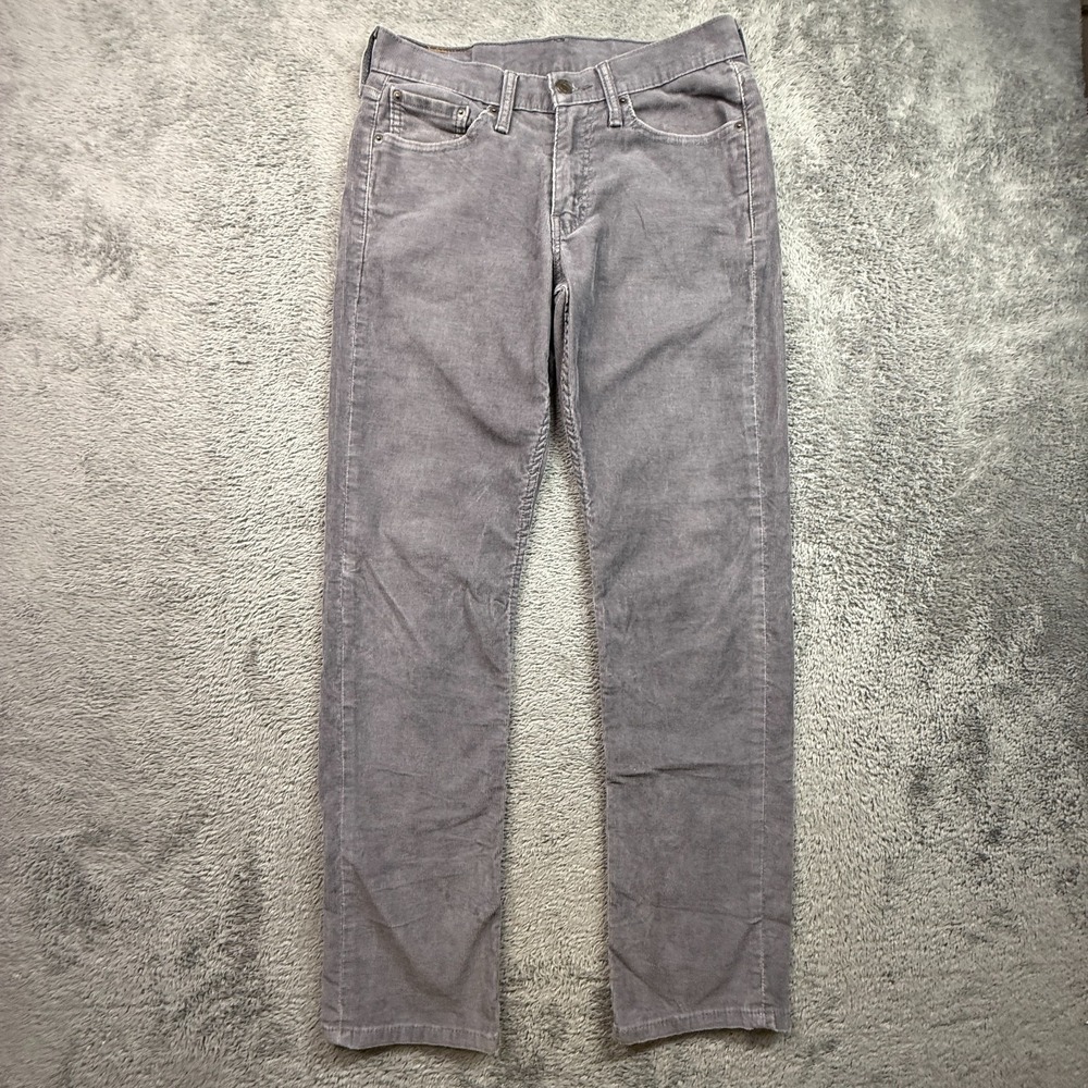 Levi's 514 Men's Corduroy Slim Fit Straight Leg Jeans Pants Gray 29x32